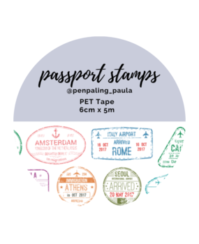 Penpaling Paula Passport Stamps PET Tape (PET036)