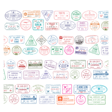 Penpaling Paula Passport Stamps PET Tape (PET036) Penpaling Paula Passport Stamps PET Tape (PET036)