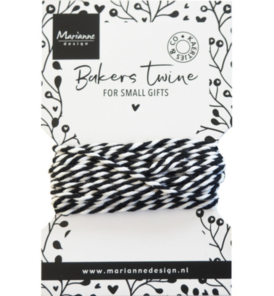 Marianne Design Bakers Twine Black/White (CA3212)