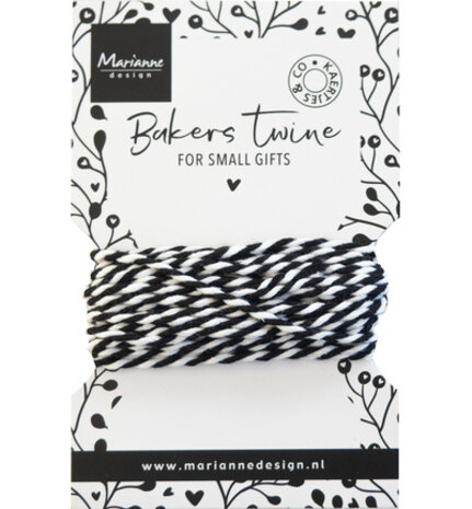 Marianne Design Bakers Twine Black/White (CA3212)