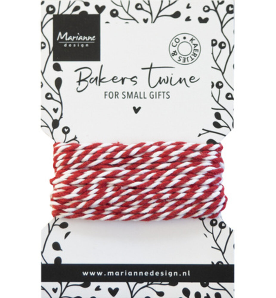 Marianne Design Bakers Twine Red/White (CA3213)