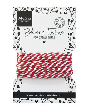 Marianne Design Bakers Twine Red/White (CA3213)