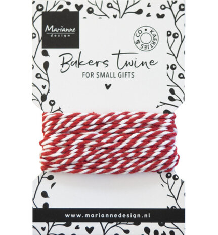 Marianne Design Bakers Twine Red/White (CA3213)
