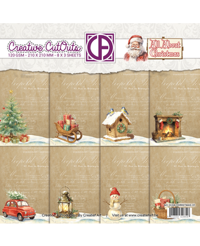 Creatief Art All About Christmas 8x8 Inch Paper Pack (CCOA-CHRISTMAS-01)