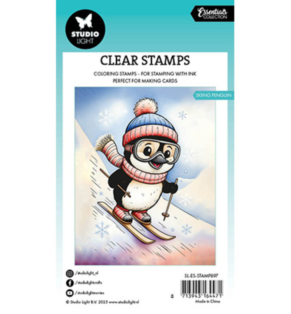 Studio Light Essentials Clear Stamps Skiing Penguin (SL-ES-STAMP897)