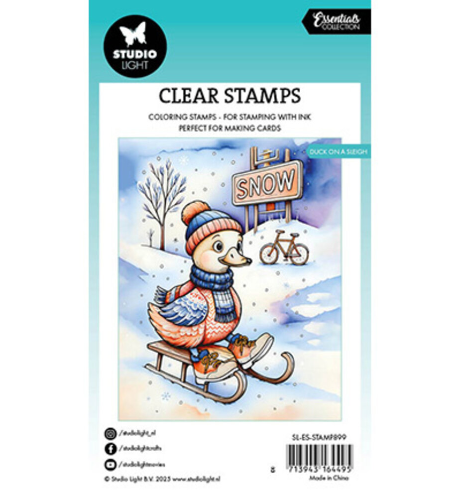 Studio Light Essentials Clear Stamps Duck on a Sleigh (SL-ES-STAMP899)