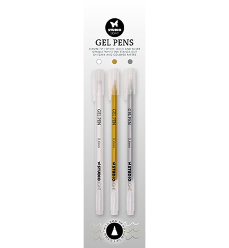 Studio Light Essentials Gel Pens White/Gold/Silver (SL-ES-GP02)