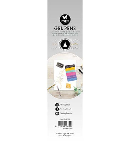 Studio Light Essentials Gel Pens White/Gold/Silver (SL-ES-GP02)