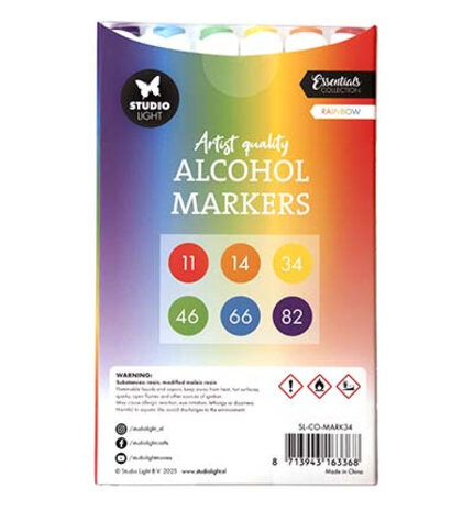Studio Light Alcohol Markers Rainbow (SL-CO-MARK34)
