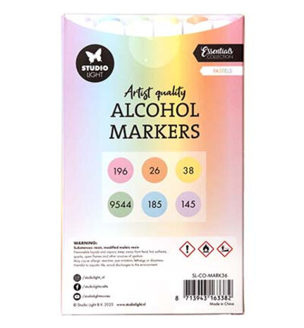 Studio Light Alcohol Markers Pastels (SL-CO-MARK36)