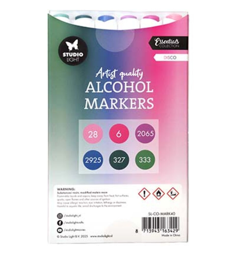 Studio Light Alcohol Markers Disco (SL-CO-MARK40)