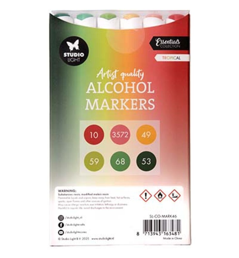 Studio Light Alcohol Markers Tropical (SL-CO-MARK46)