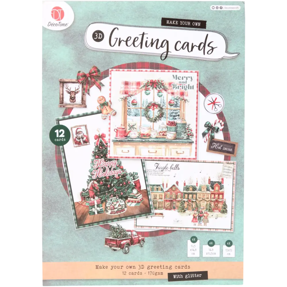 DécoTime Yuletide Joy DIY 3D Greeting Cards (3217456)