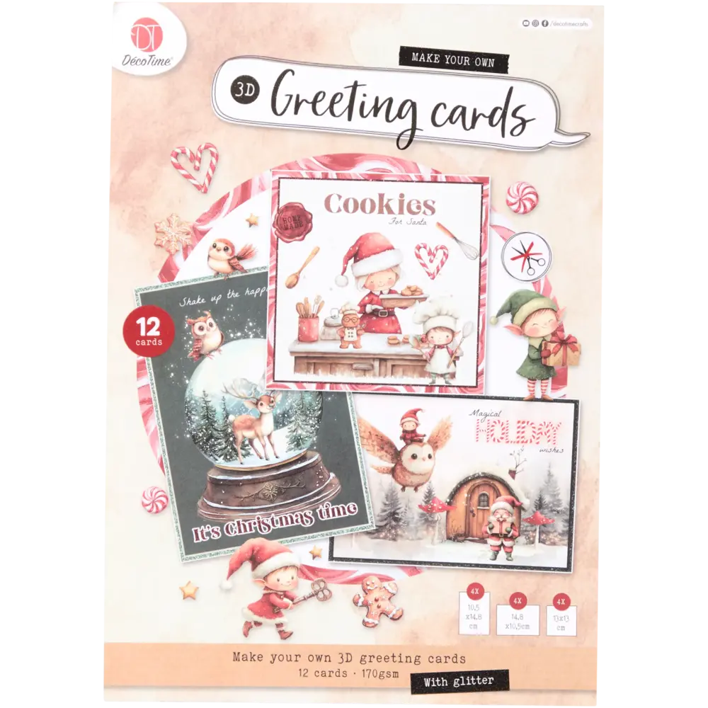 DécoTime Gingerbread Christmas DIY 3D Greeting Cards (3217456)