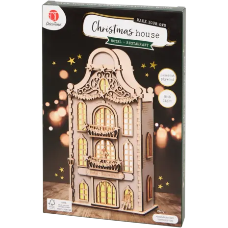 DécoTime DIY Wooden Christmas House Hotel Restaurant (3217477)