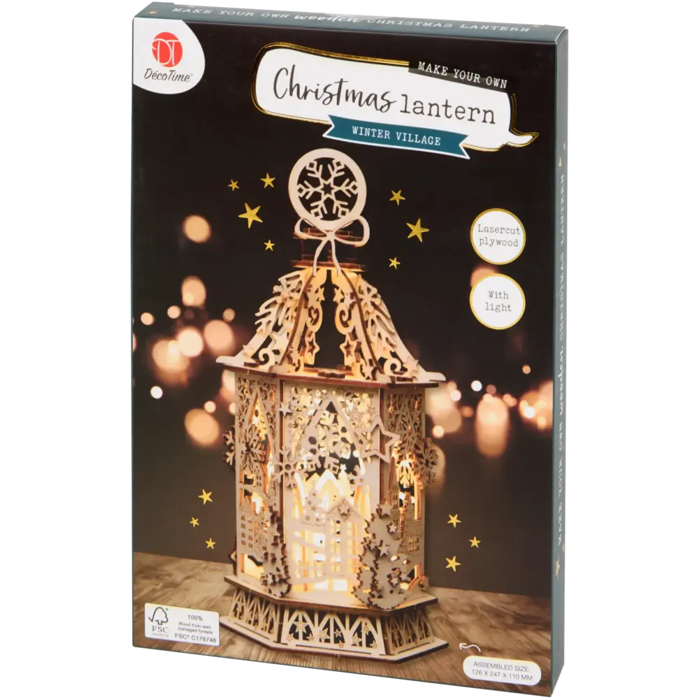 DécoTime DIY Wooden Lantern Winter Village (3217477)