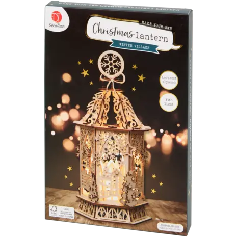 DécoTime DIY Wooden Lantern Winter Village (3217477)