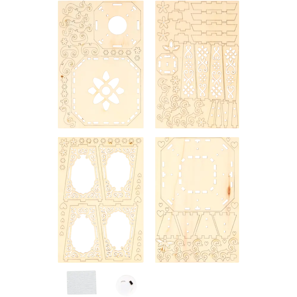 DécoTime DIY Wooden Lantern Classic Romance (3210789)
