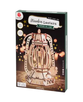 DécoTime DIY Wooden Lantern Vintage Oil Lamp (3210789)