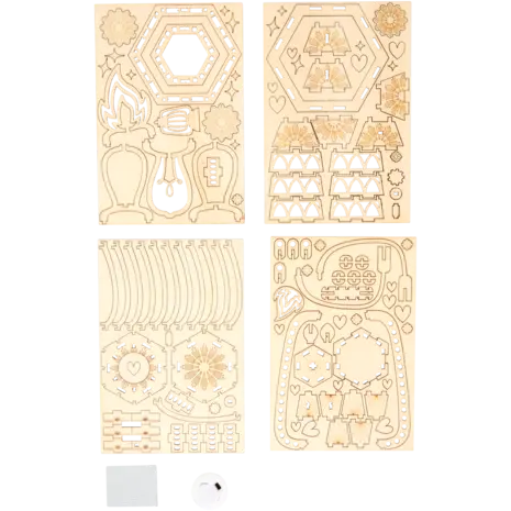 DécoTime DIY Wooden Lantern Vintage Oil Lamp (3210789)