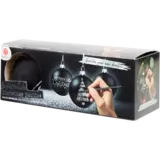 DécoTime Silver Scratch Christmas Baubles (3217461)