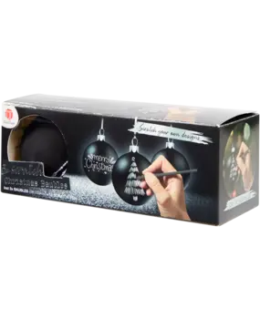 DécoTime Silver Scratch Christmas Baubles (3217461)