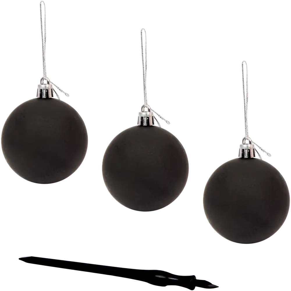 DécoTime Silver Scratch Christmas Baubles (3217461)