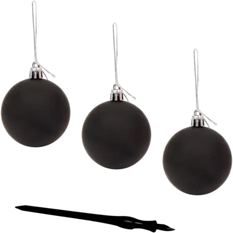 DécoTime Silver Scratch Christmas Baubles (3217461)