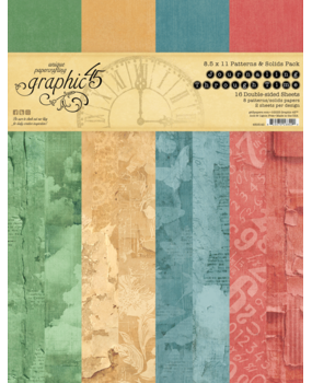 Graphic 45 Journaling Through Time 8.5 x 11 Inch Patterns & Solids Paper Pack (4503142)