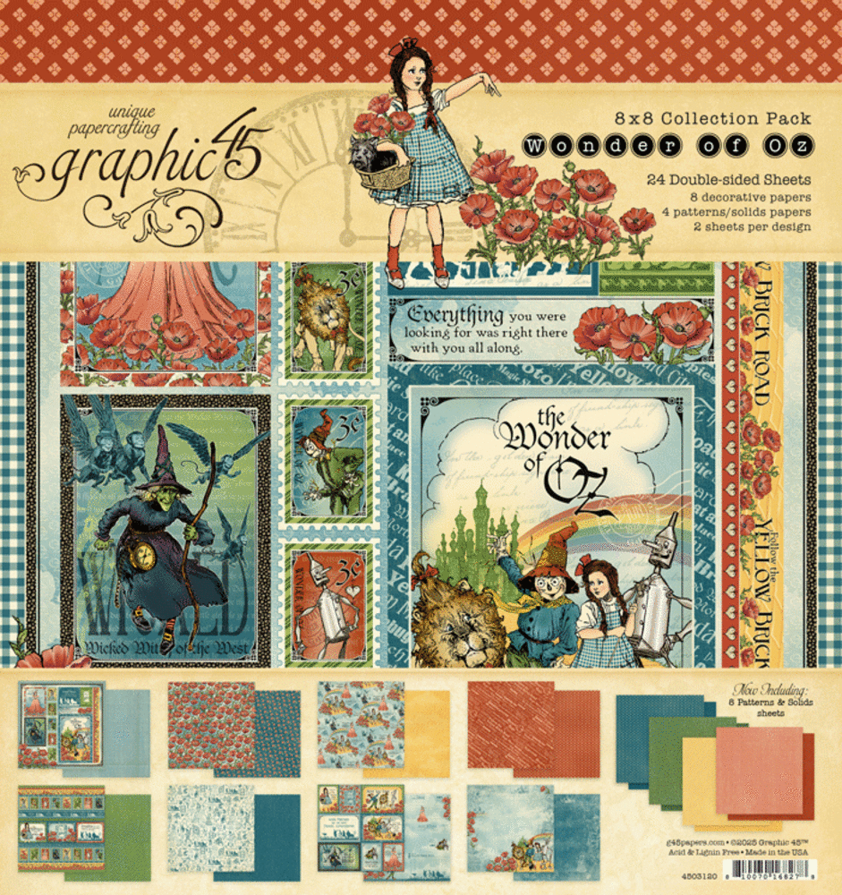 Graphic 45 Wonder of Oz 8x8 Inch Collection Pack (4503120) Graphic 45 Wonder of Oz 8x8 Inch Collection Pack (4503120)