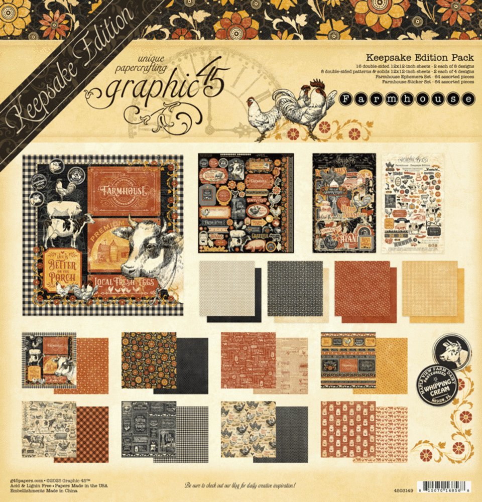 Graphic 45 Farmhouse 12x12 Inch Keepsake Edition (4503149)