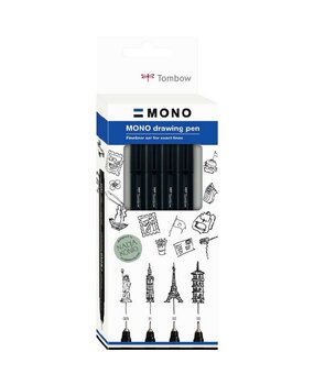 Tombow MONO Bold Drawing Pen Set (WS-EFL-H-B- 4P)
