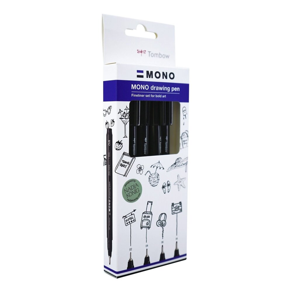 Tombow MONO Bold Drawing Pen Set (WS-EFL-H-B- 4P)