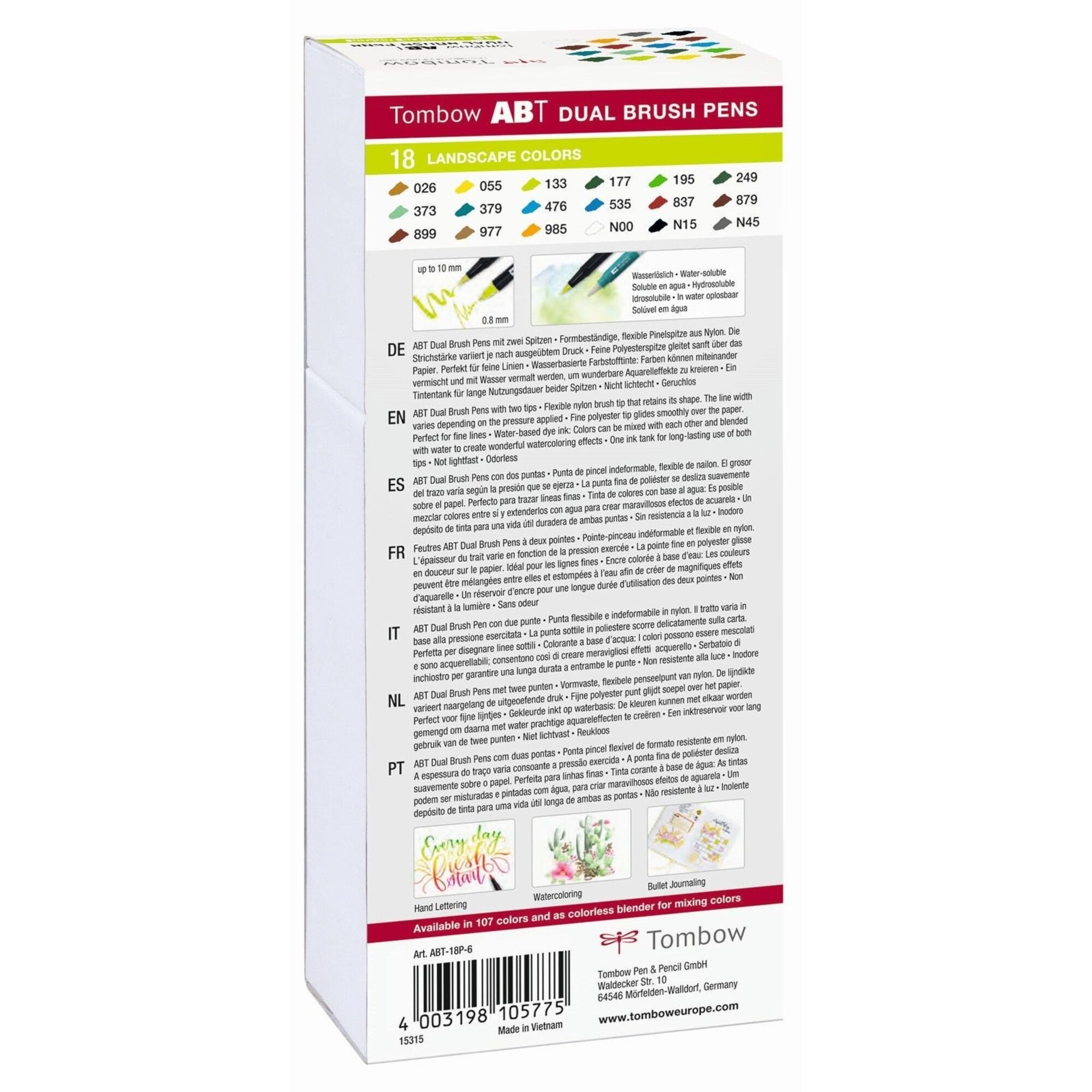 TOMBOW Dual Brush Pen ABT PRO ABTP-12P-4 Landscape Colours 12 Stück - Office World Trade AG