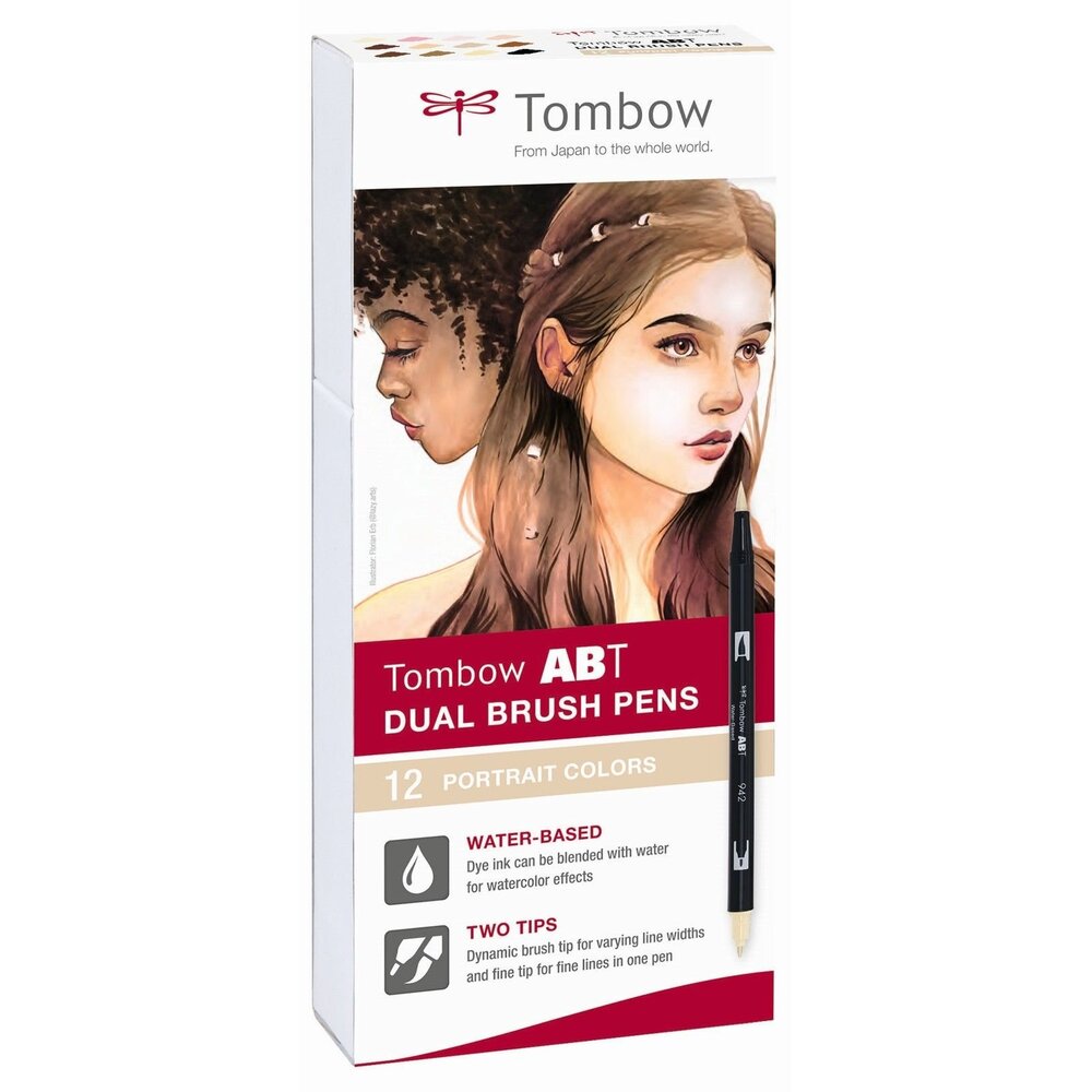 Tombow ABT Dual Brush Pens Portrait Colors (12pcs) (ABT-12P-4) Tombow ABT Dual Brush Pens Portrait Colors (12pcs) (ABT-12P-4)