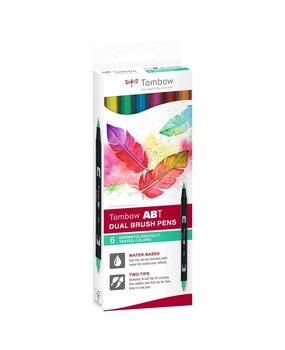 Tombow ABT Dual Brush Pens Dermatologically Tested Colors (6pcs) (ABT-6C-3)