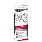 Tombow ABT Dual Brush Pens Gray Colors (6pcs) (ABT-6C-6)