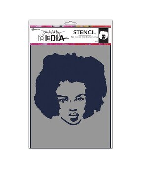 Dina Wakley MEdia Masking Stencil Proud Woman (MDS87731)