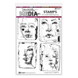 Dina Wakley MEdia Cling Stamps Collaged Portraits (MDR87779)