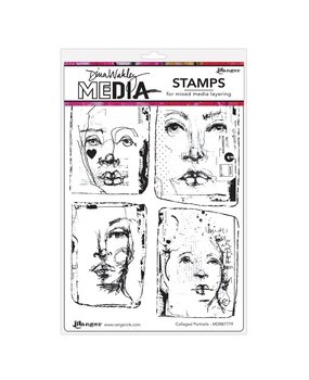 Dina Wakley MEdia Cling Stamps Collaged Portraits (MDR87779) Dina Wakley MEdia Cling Stamps Collaged Portraits (MDR87779)