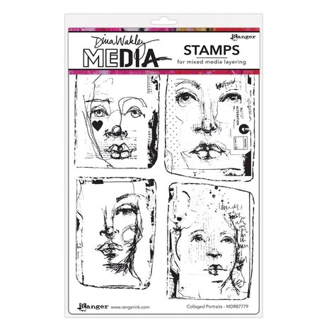 Dina Wakley MEdia Cling Stamps Collaged Portraits (MDR87779)