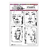 Dina Wakley MEdia PRE-ORDER Cling Stamps Collaged Portraits (MDR87779) Dina Wakley MEdia PRE-ORDER Cling Stamps Collaged Portraits (MDR87779)