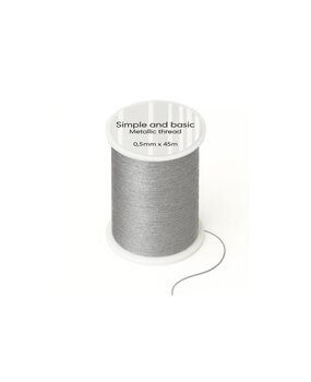 Simple and Basic Metallic Thread Silver (0,5mmx45m) (SBA654)