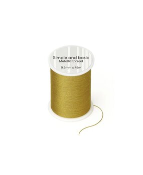 Simple and Basic Metallic Thread Gold (0,5mmx45m) (SBA655)