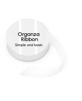 Simple and Basic White Organza Ribbon (8mmx10m) (SBA401)