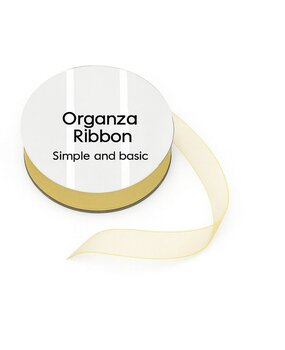 Simple and Basic Cream Organza Ribbon (8mmx10m) (SBA402)