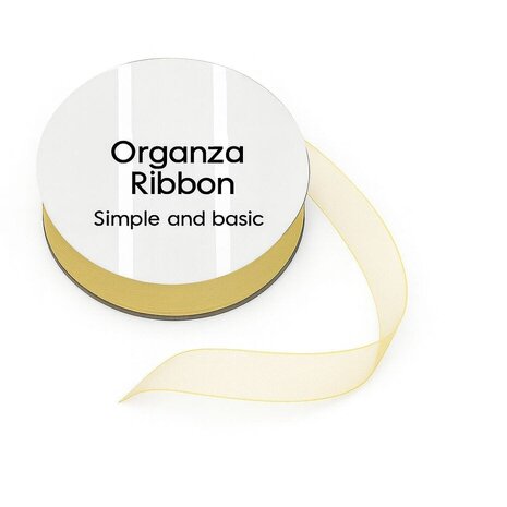Simple and Basic Cream Organza Ribbon (8mmx10m) (SBA402)