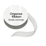 Simple and Basic Grey Organza Ribbon (8mmx10m) (SBA403)
