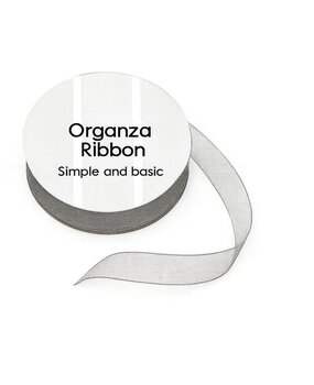 Simple and Basic Grey Organza Ribbon (8mmx10m) (SBA403)