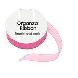 Simple and Basic Pink Organza Ribbon (8mmx10m) (SBA405)